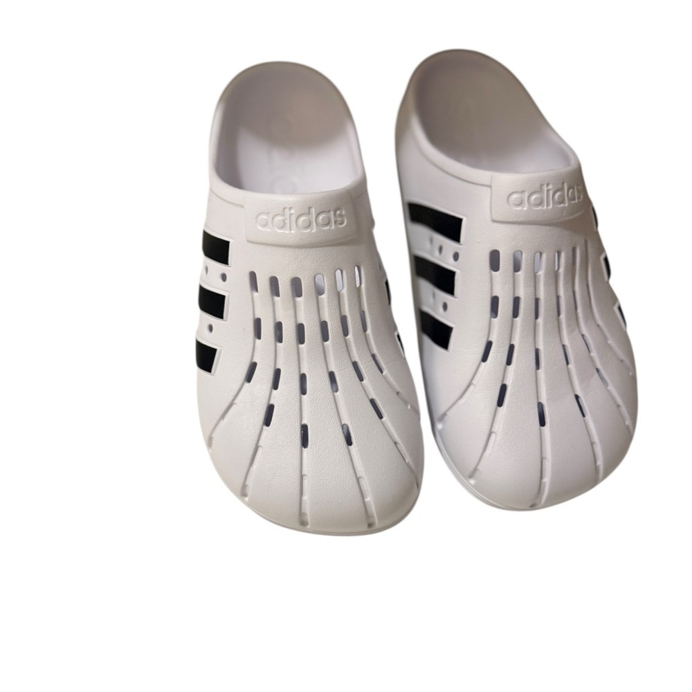 Adidas White and Black Clogs size 9 for men or women. New never worn. 2025 style